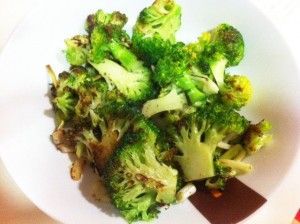 brocoli con pollo para cenar